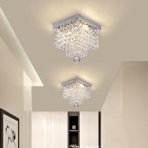 China Crystal Led Ceiling Square Lamp for Corridor Ladder Entrance Chandelier(WH-CA-93) factory