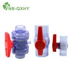 Blow-Down Valve UPVC Transparent Clear Double Union Ball Valve for Aquarium