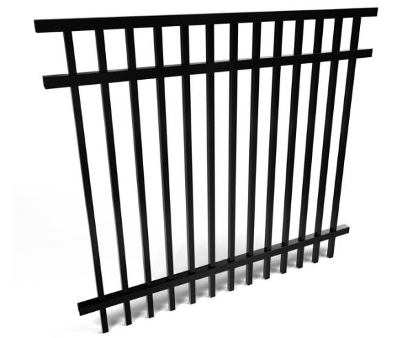 Powder Coating Iron Wrought Fence 1.2mm-2.5mm 8ft 7ft Galvanized Surface