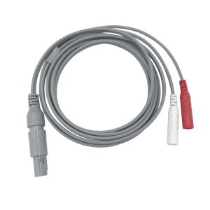 China TPU Rubber Silicone Medical Cable Assembly With Two Lead Wires factory