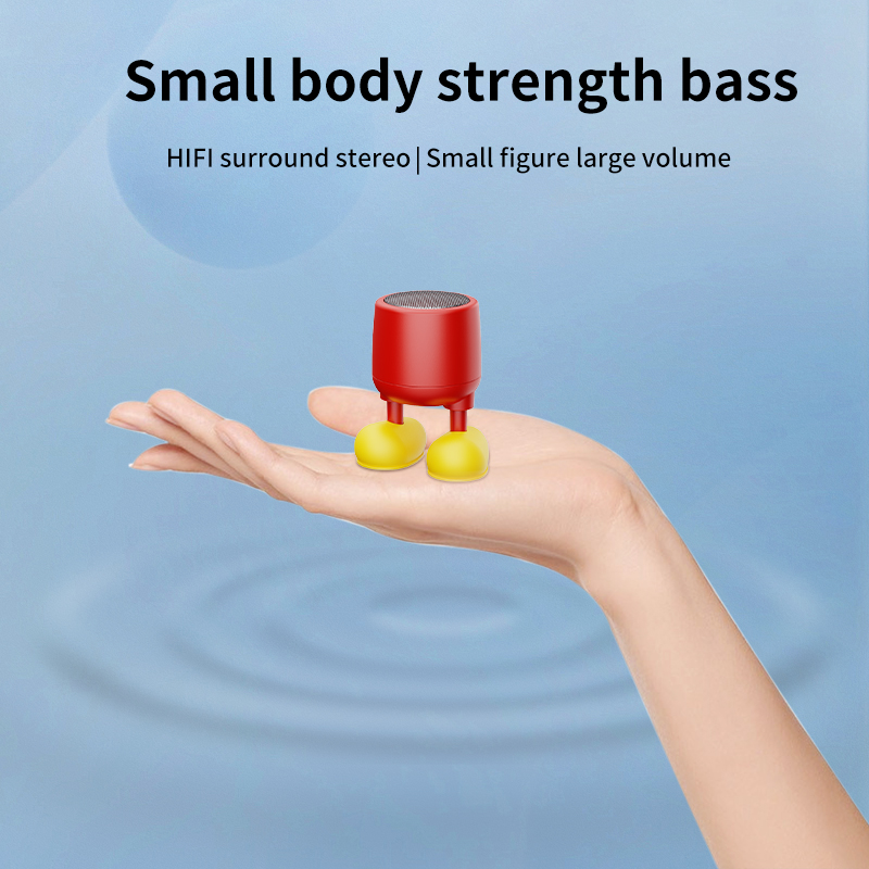 Portable Wireless Hifi Outdoor Mini Speaker with Subwoofer Blue tooth Small Round