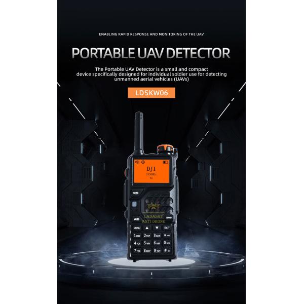 Wearable Drone Detector 300MHz-6000MHz | Portable UAV Signal Detection, FPV Drone Protection, Long Battery Life 5000mAh, Security & Surveillance,