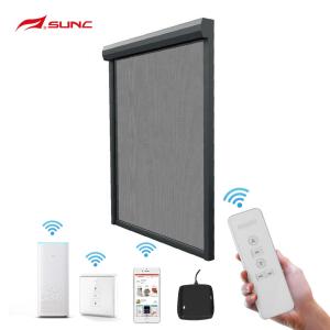 China Wholesales Motorized Outdoor Roller Blinds Waterproof Zipscreen Zip Track Blinds factory