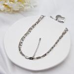 Silver Alloy Fashion Jewelry Necklaces Hip Hop Shaped Round Hoop