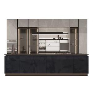 China Kitchen Furniture Design Wood Veneer Kitchen Cabinet For Wholesales factory