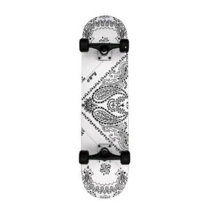 China YOBANG OEM Punked Skateboards Bandana White Complete Skateboard - 7.75&quot; x 32&quot; factory