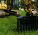 Wear Resistant Excavator Rake Bucket 2500mm Width For Site Preparation