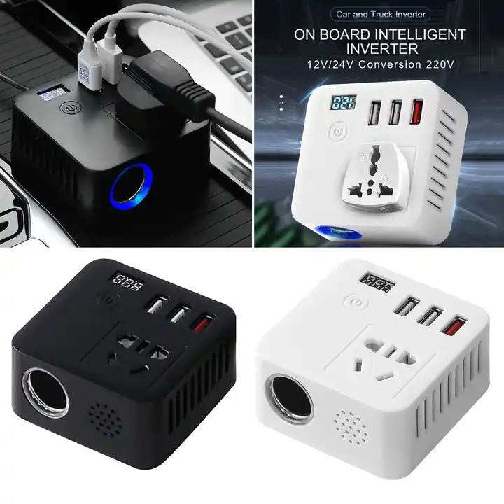 Car 150W Magnetic Charger For Smartphone Power Inverter 12V 24V Car Phone Inverter Charger Power Inverter Electric Cars