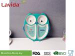 Biodegradable Bamboo Childrens Dinner Set Non - Fragile Cartoon Owl Animals