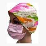 Non woven pink 3 ply layer 3 disposable Face Mask