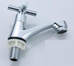 Zinc Single Hole Vessel Sink Faucet Cross Handle Cold Only Faucets