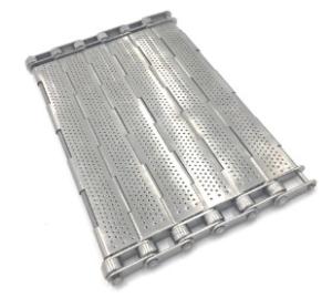 China High Temperature Wire Mesh Conveyor Belt Slat Band Plate factory