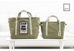 Cotton Canvas Tote Bags Women Sublimation Printed For Promotion Couples 2 Sets