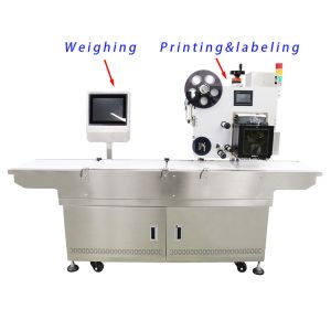 Video Outgoing-Inspection Wood Packaging Meat Processed Labeling Machine with