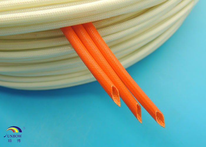 Yellow F Class Acrylic Fiberglass Sleeving Electrical Heat Protection Sleeve
