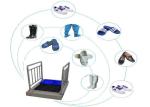 AC 220V SS Handrail 1 Meter Shoe Sole Cleaner Machine