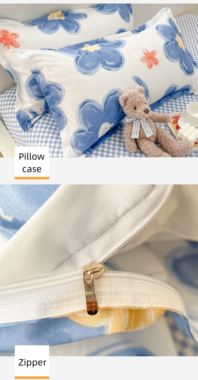 Fashionable Attractive Style Duvet Bedding Set with Anti Dust Mite Fabric Density 173*118