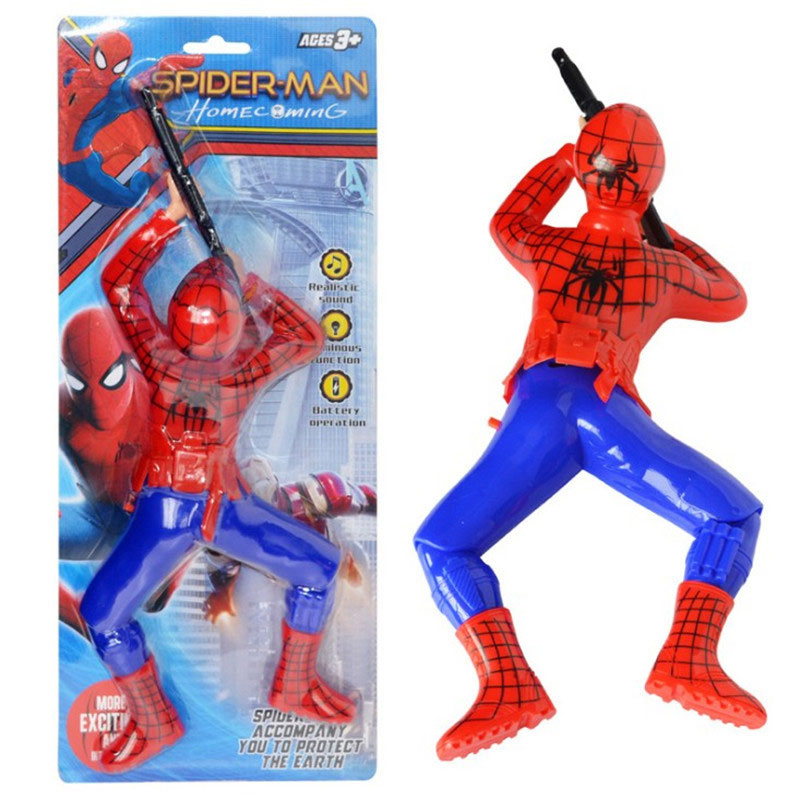 Children's Glowing Sound Crawling Prank Toy Finished Goods Electric Spider Superhero