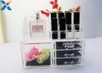 Rectangle Acrylic Makeup Drawer Organizer / Acrylic Cosmetic Organiser ROHS
