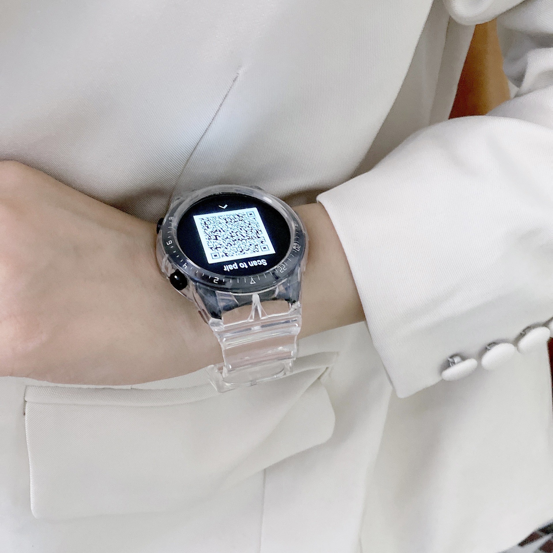 Breathable TPU Transparent Case Wrist Watch Band 46mm For Huawei GT2 GT 2E