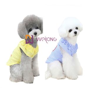China Rubber Printing Color Summer Seersucker Dog Puppy Dress XS S M L XL factory