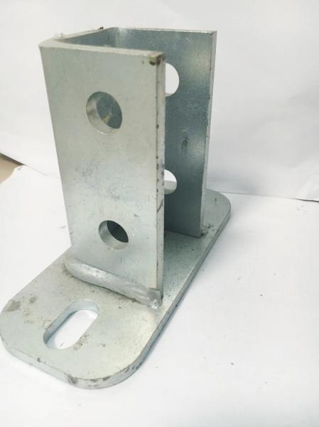 SS316L Metal Steel Post Base Strut Channel Fittings Electrical Steel Channel