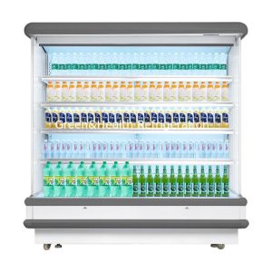 China 2m Supermarket Fruits Showcase Multideck Open Chiller With Copeland Compressor factory