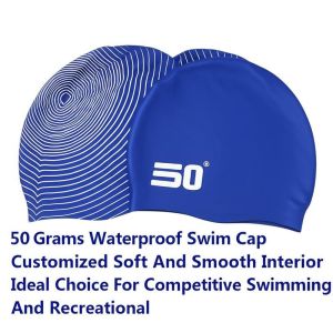 China 50 Grams Waterproof Swim Cap Customized Soft And Smooth Interior Ideal Choice For Competitive Swimming And Recreational factory
