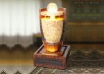 Turning Ball Marble Effect Wood Rattan Garden Fountain