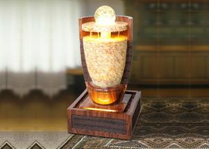 China Turning Ball Marble Effect Wood Rattan Garden Fountain factory