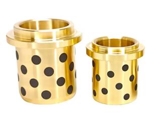 China Self Lubricating Linear Bushing Bearing Copper Sleeve With Graphite Brass Bronze Flange For Efficient Machine Operation factory