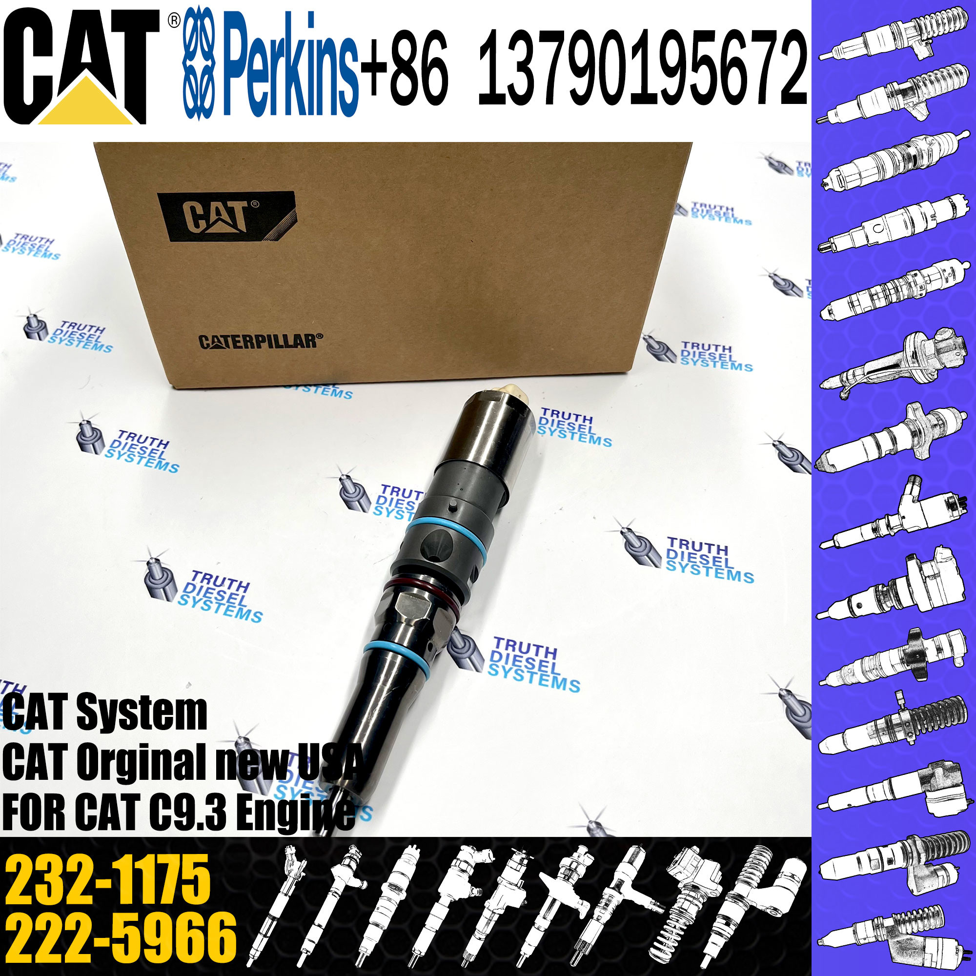 Diesel Common Fuel Rail Engine Injector 196-1401 232-1175 138-8756 324-5467 232-1183 364-8024