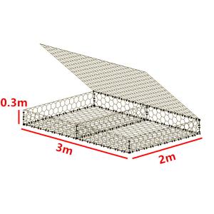 China 3x1x0.3m Galfan Hexagonal Woven Gabion Baskets factory