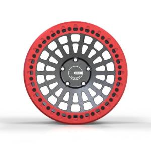 China Red Ring Truck Forged Wheels 2500 LBS PCD 5X127 for 4x4 Offroad SUV factory