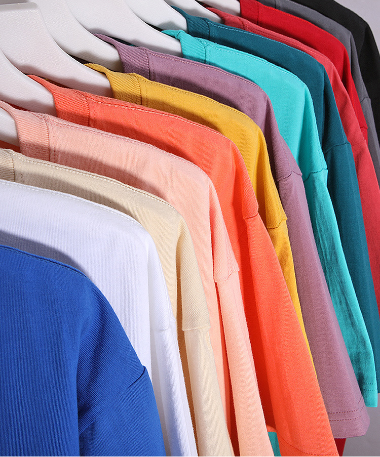 Blank Long Sleeve T Shirts Regular 280gsm 100% Cotton Men Tshirt Thick Cotton Oversized