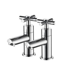 China Beautiful Double Handle Mixer Tap Bathroom Faucet Tap 3 Years Material factory