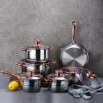 Best Selling Silver Kitchen Sauce Pot Soup Pot Fry Pan Cooking Pot Sets With