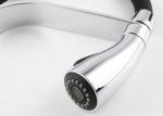 Pull Out Single Handle Kitchen Faucet UPC Spray Head Swan Neck 5.7L / Min Water
