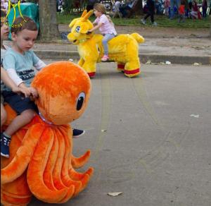 China Hansel amusement park electronic plush walking animal toy ride for sale factory
