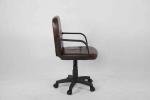 Dark Brown Leather Office Chair , Middle Back Executive Computer Chair With