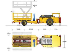 China Max 3T Loading Weight Underground Scissor Lift Vehicle , Durable Hydraulic Platform Truck factory