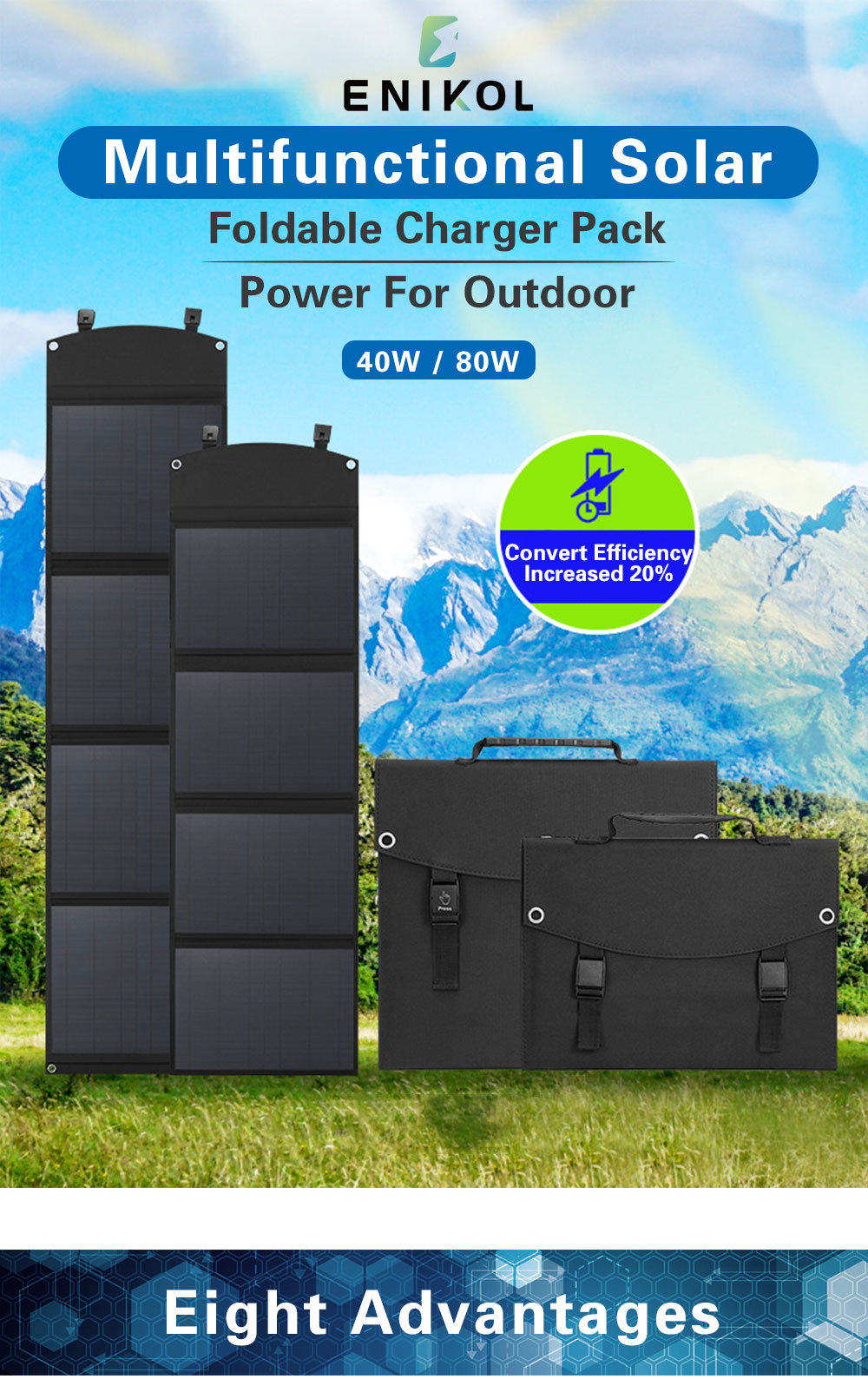 18V Lightweight Solar Panels 100W For Power Station Van RV Road Trip Camping