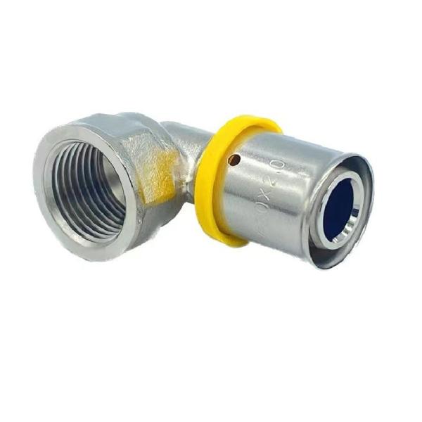 Brass Female Threaded Elbow Press Fittings Aluminum Pex Pipe Compression
