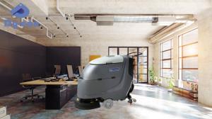 China Self-Propelled Walk-Behind Floor Scrubber Designed For Office Cleaning. factory