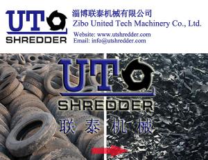 China high efficiency rubber shredding machine/tyre shredder / waste rubber tire recycling machine/ tire cutter/ tyre recycle factory