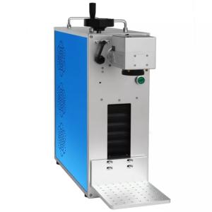 China 30W 50W Mini Fiber Laser Cutter Engraver Printing Marking Machine factory