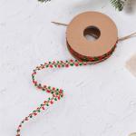 10mm*10m Merry Christmas Velvet Ear Edge For Gift Packing And Festival