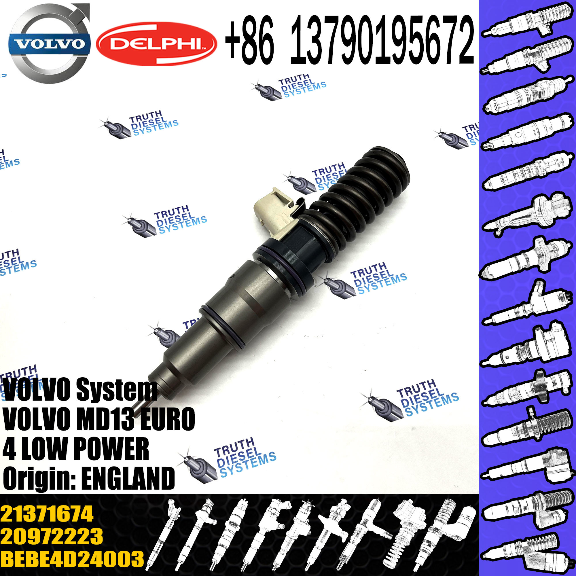 Diesel common rail Fuel Injector 21371674 BEBE4D24003 21371674 for VOL 21340613 85003265 E3 EUI MD13
