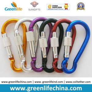 China Fashionable aluminum made lock climbling carabiner with custom color plating top quality factory