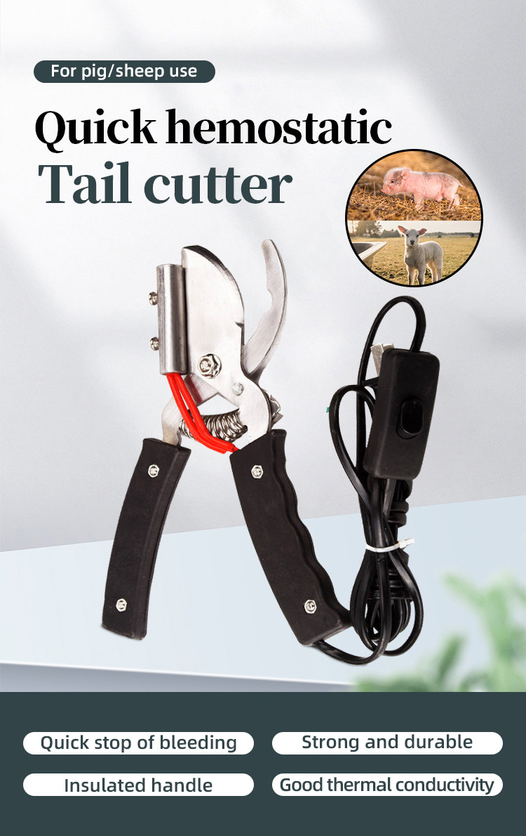 Quick Hemostatic Livestock Accessories Stainless Steel Electric Tail Cutter